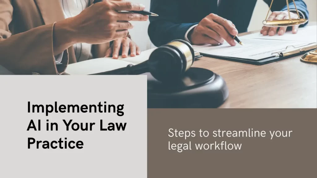 Steps to Implement AI in a Law Practice