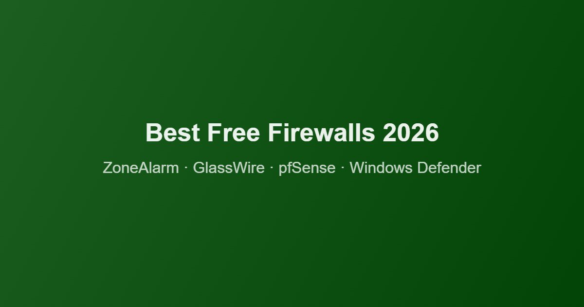 Best free firewall software comparison 2026 for Windows and network protection
