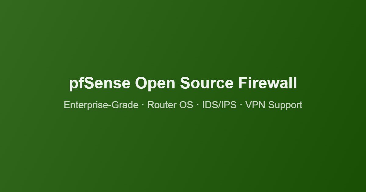 pfSense open source firewall dashboard for home lab and small business network protection