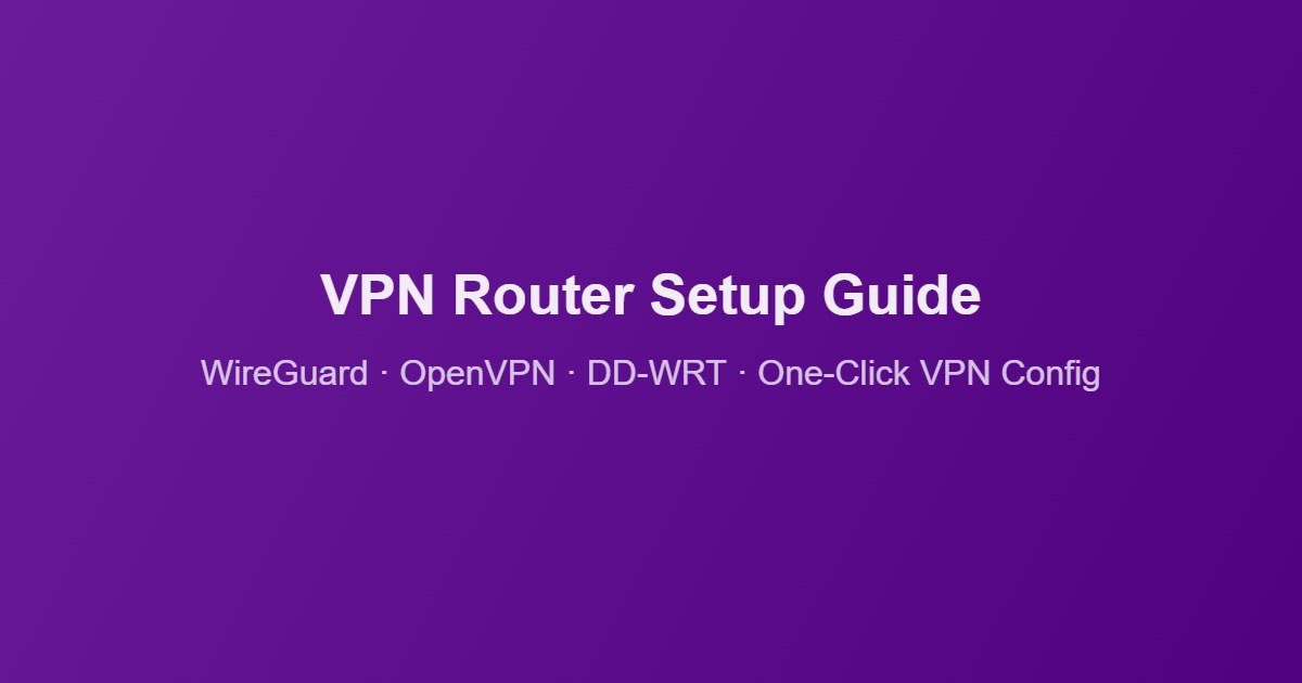 VPN router setup guide showing WireGuard and OpenVPN configuration interface