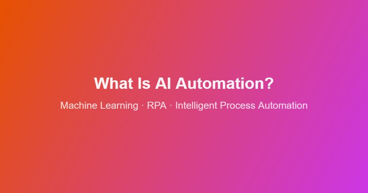 AI automation guide showing machine learning and RPA working together
