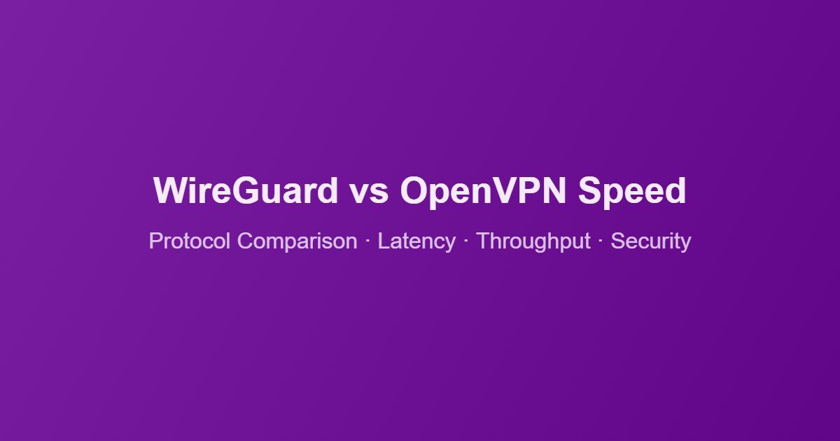 WireGuard vs OpenVPN speed and security comparison for VPN router selection